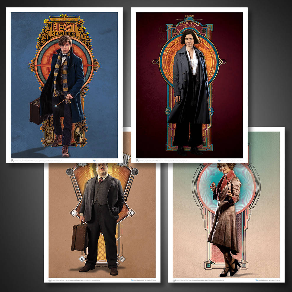 Fantastic Beasts And Where To Find Them Main Characters Fanart Background