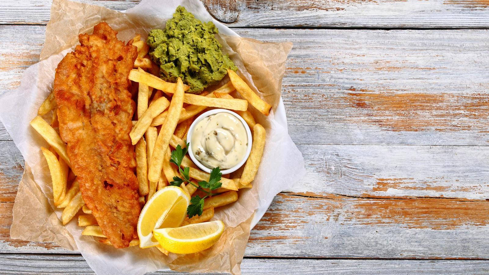 Fantastic Fish And Chips Flat Lay