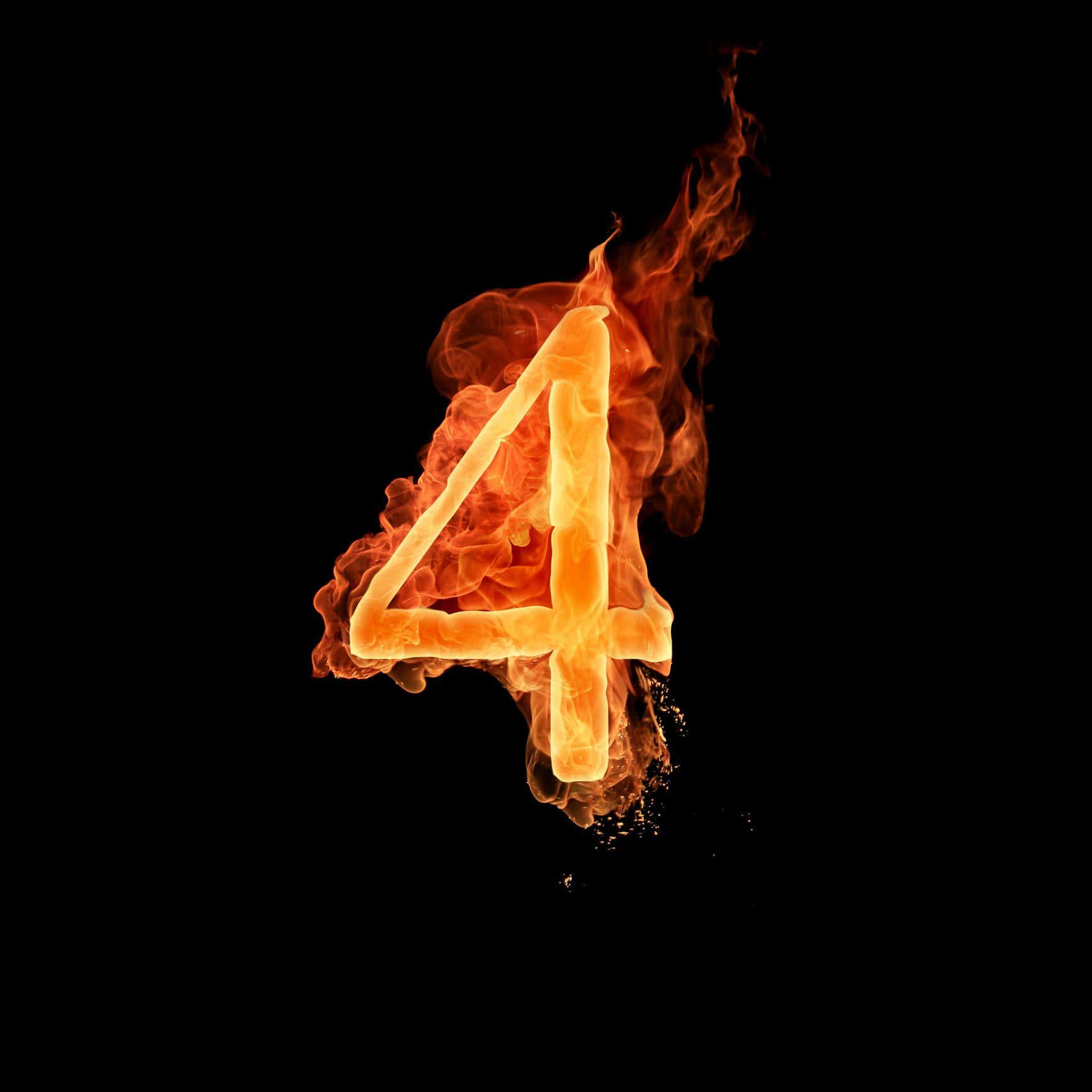 Fantastic Four On Fire Background