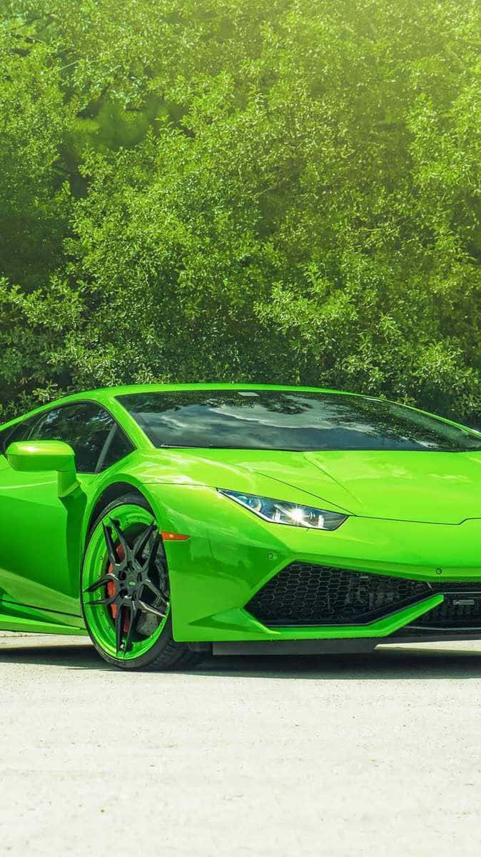 Fantastic Green Lamborghini Iphone Theme Background
