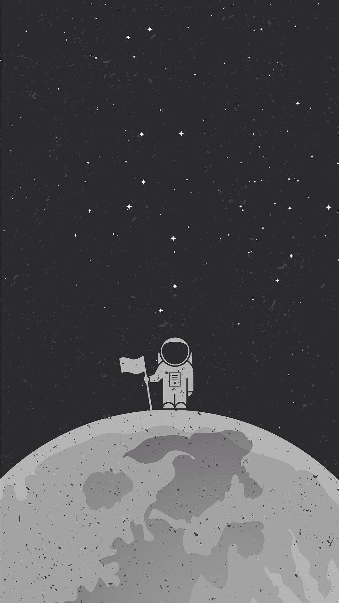 Fantastic Grey Scale Image Of Spaceman Background