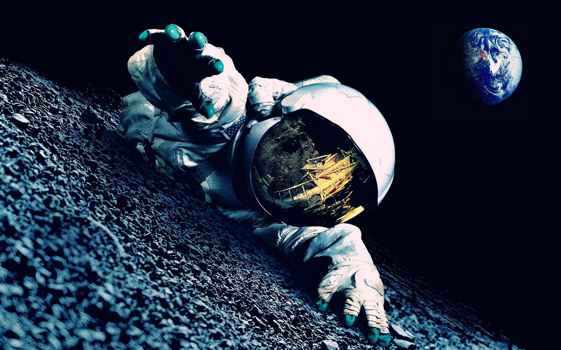 Fantastic Image Of Falling Spaceman Background
