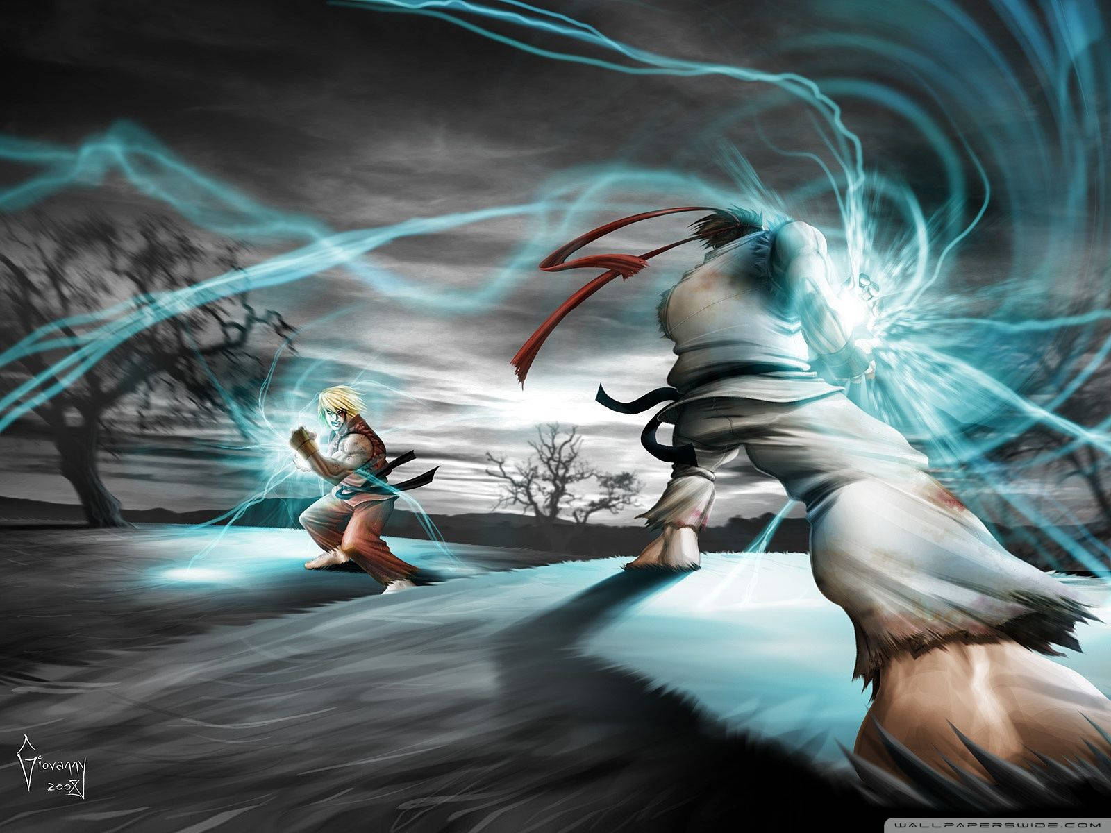Fantastic Ken Vs Ryu Street Fighter Background