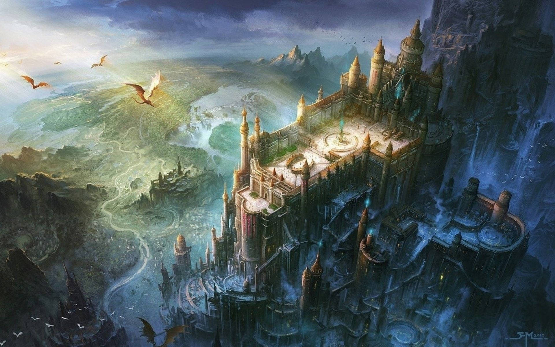 Fantasy Ancient Fortress Background