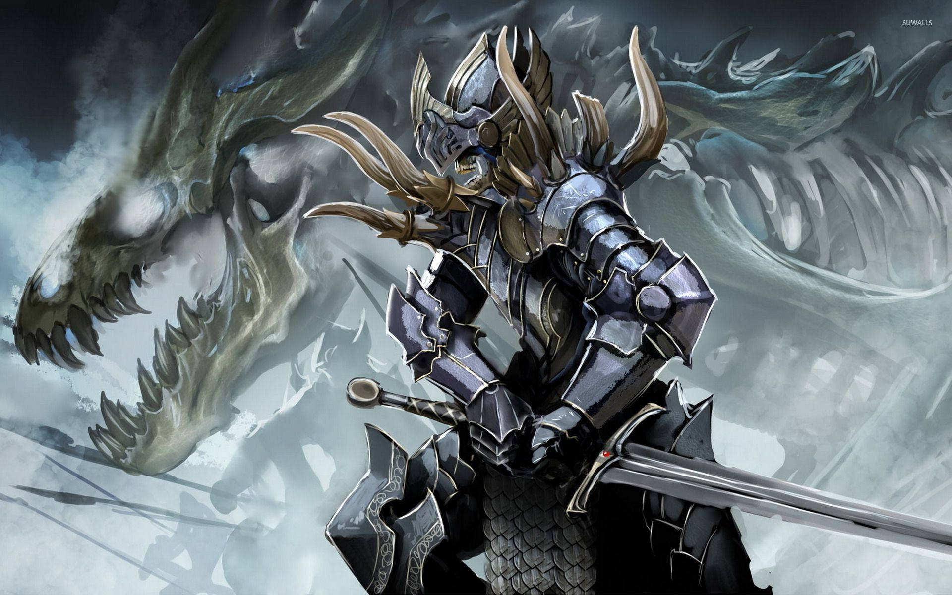 Fantasy Anime Knight Background