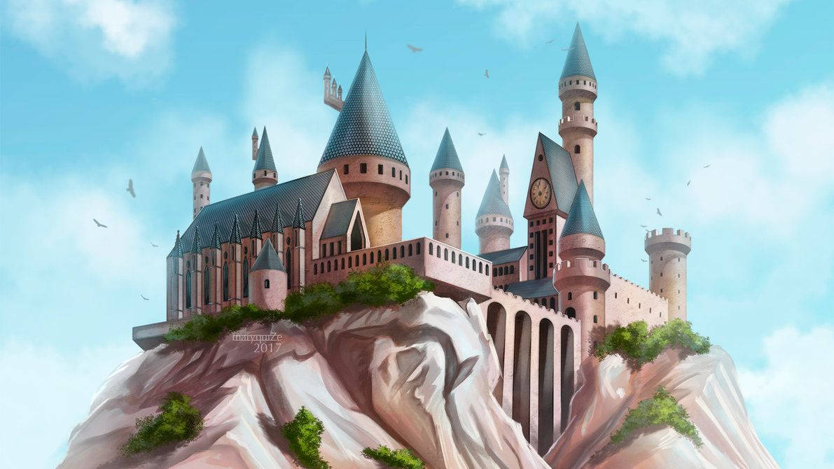 Fantasy Artwork Of Hogwarts Background