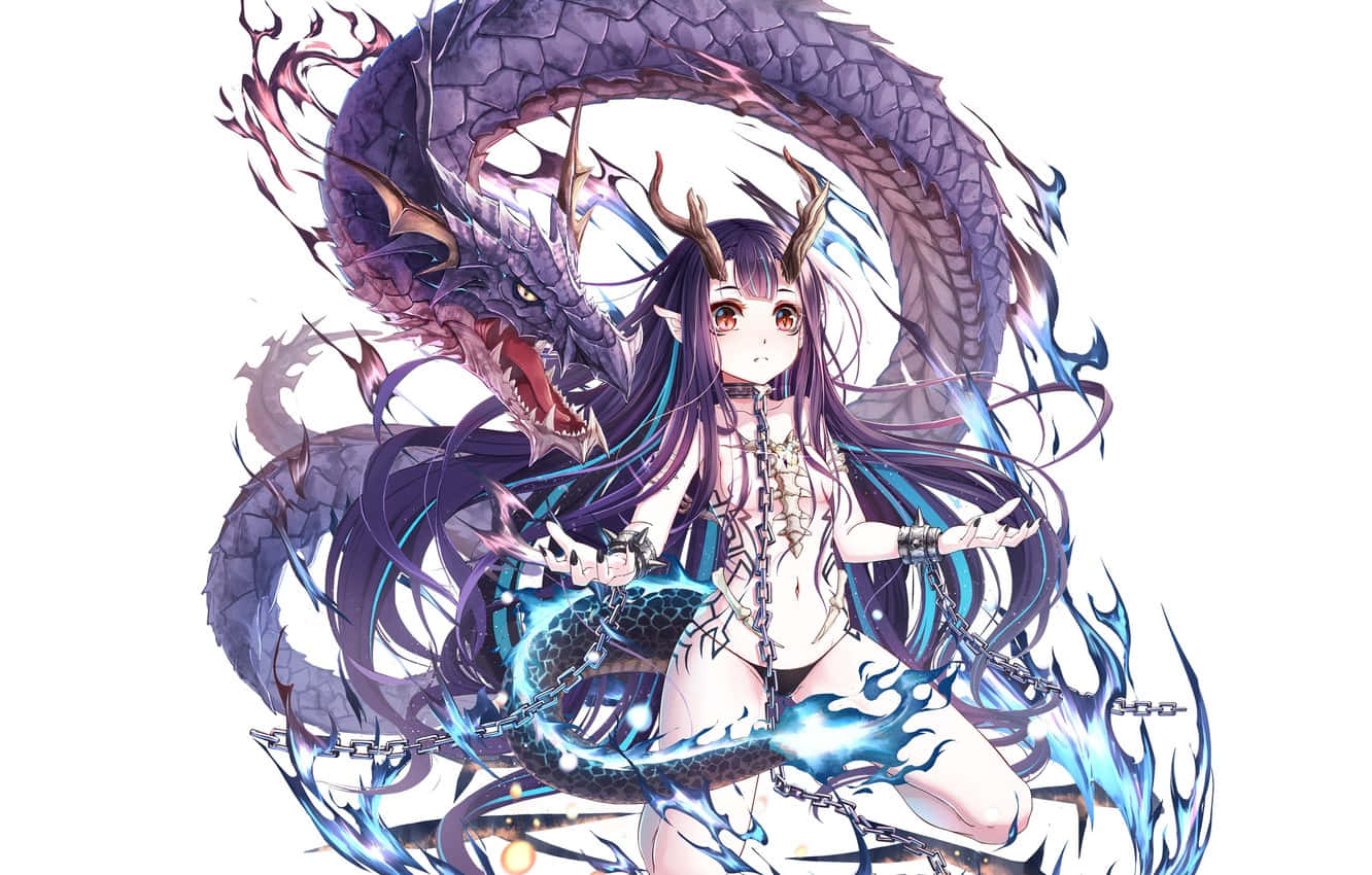 Fantasy Girl Chained Dragon Anime