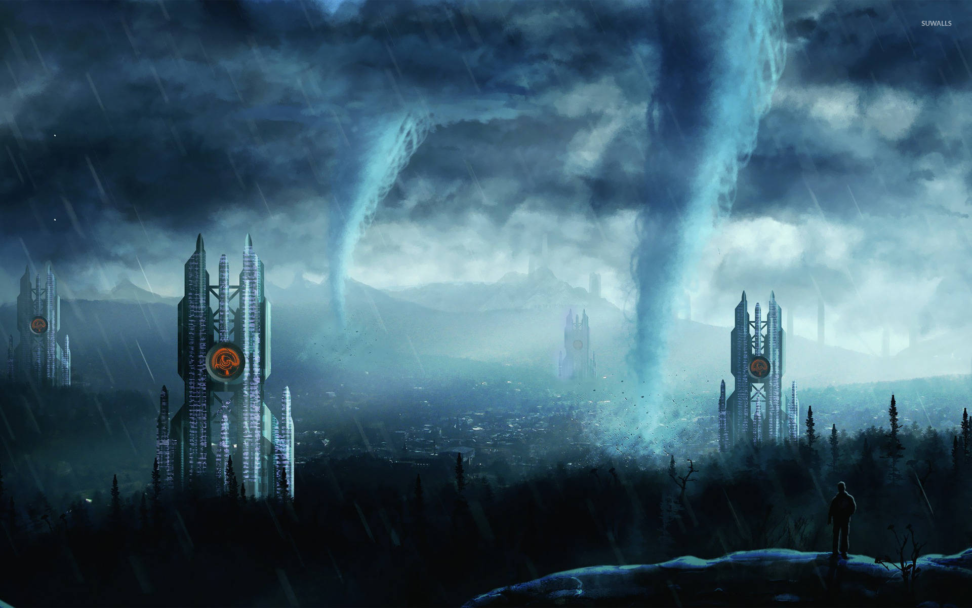Fantasy Hurricane Animation Background
