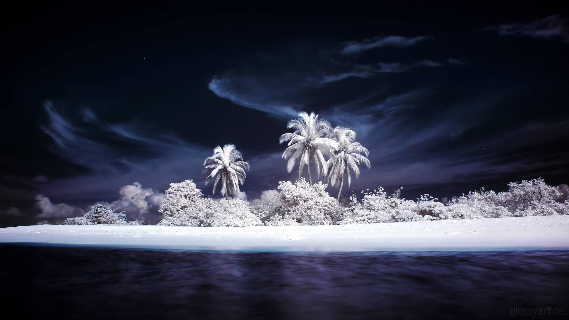 Fantasy Island In White Color Background