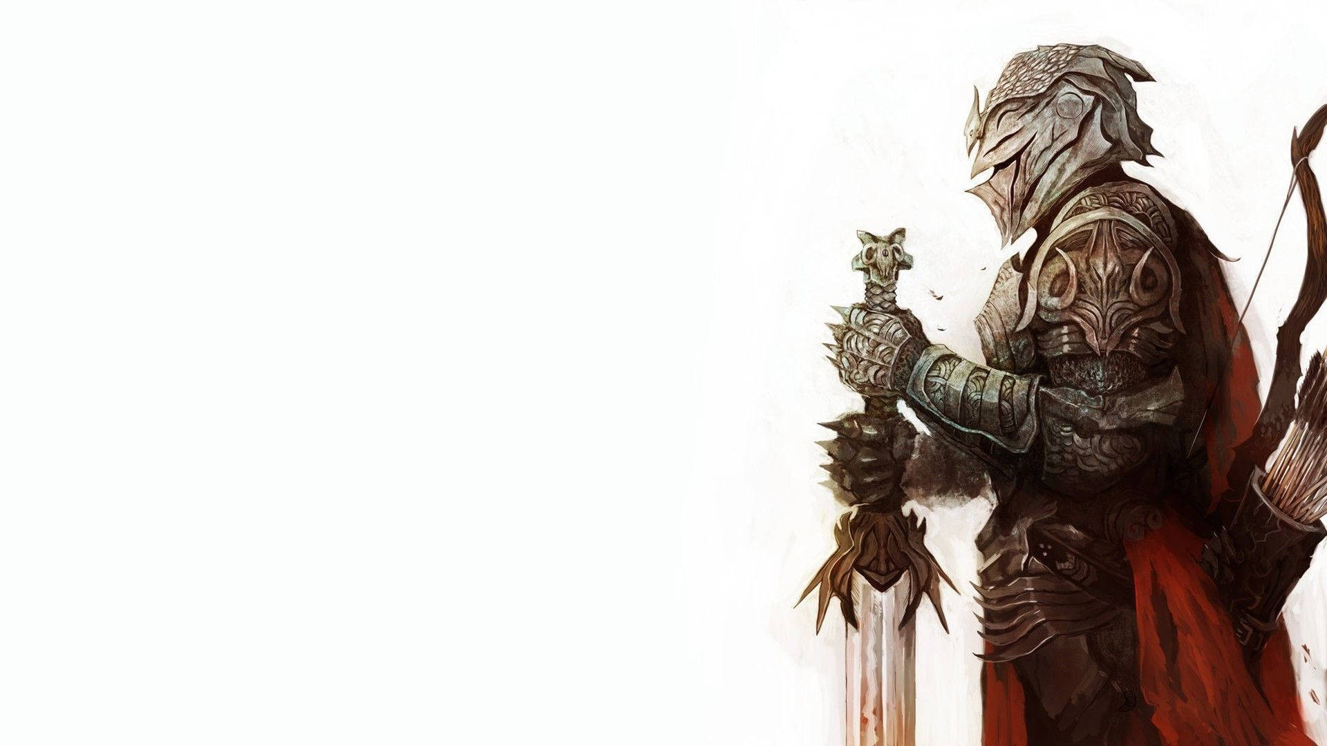 Fantasy Knight Holding Sword Background