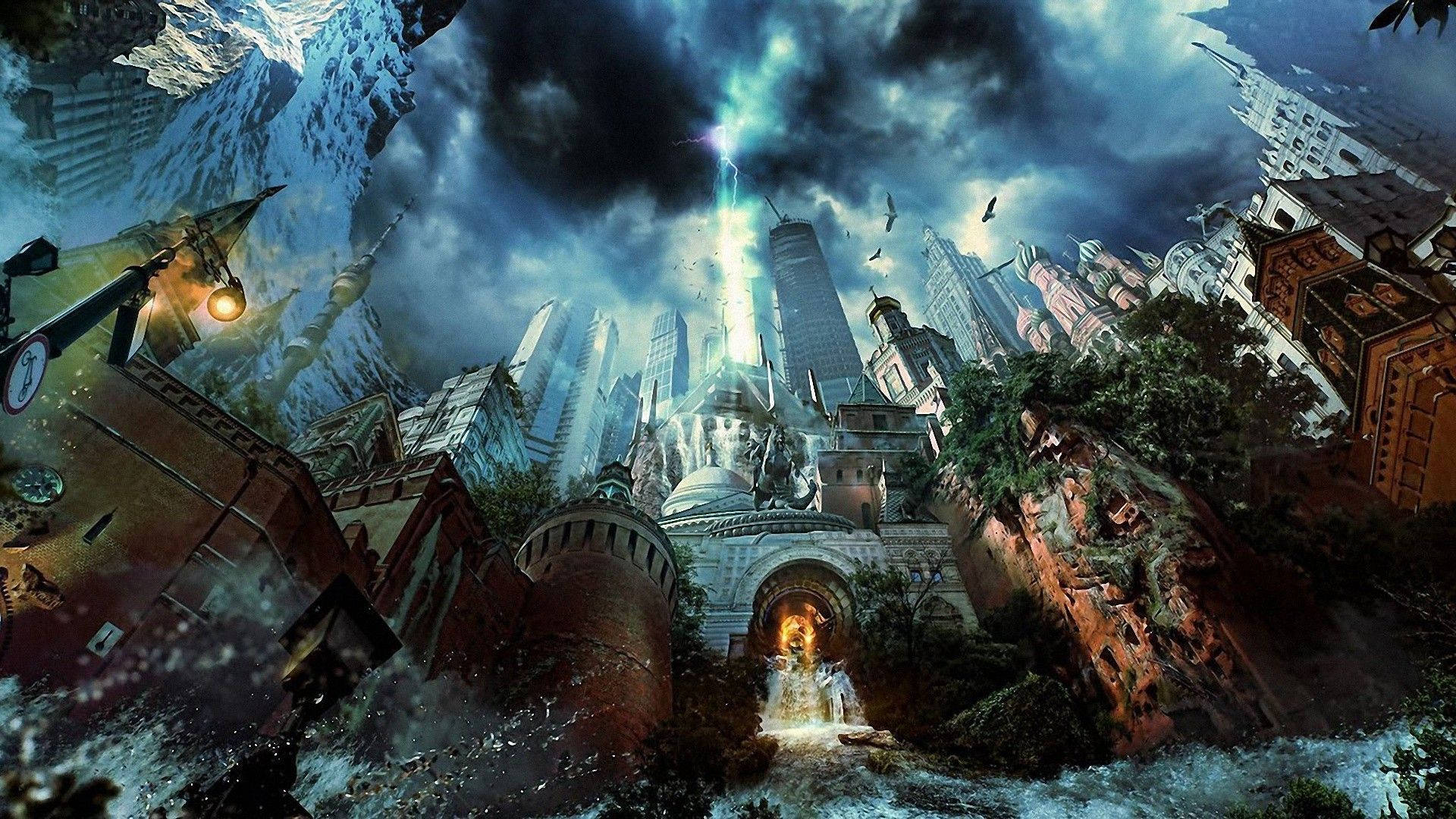 Fantasy Merging Worlds Background