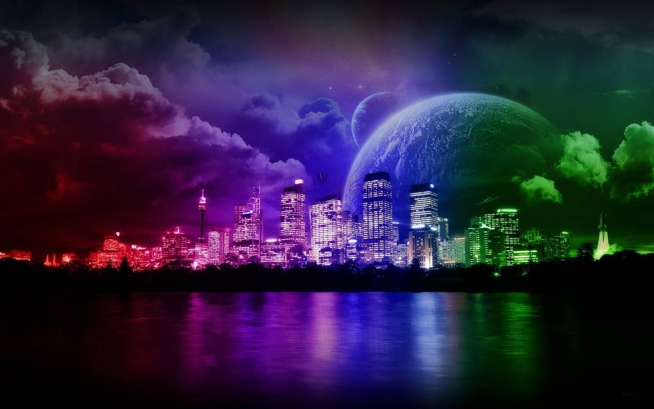 Fantasy Metropolis World Background