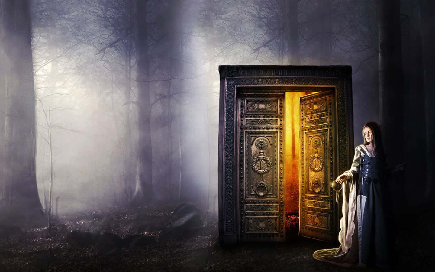 Fantasy Open Door Background