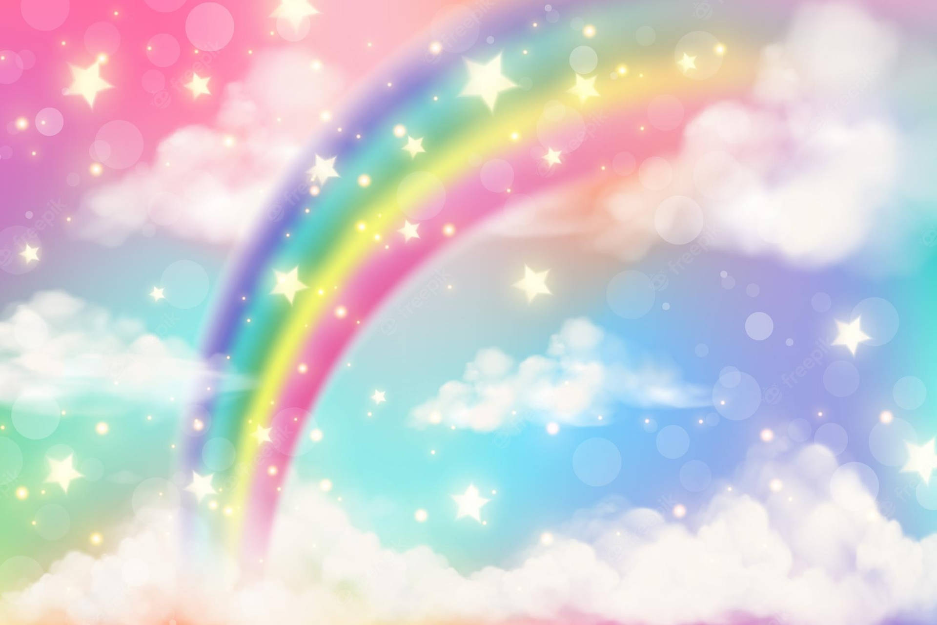 Fantasy Pastel Rainbow Background