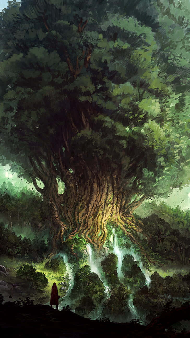 Fantasy Phone Tree Background