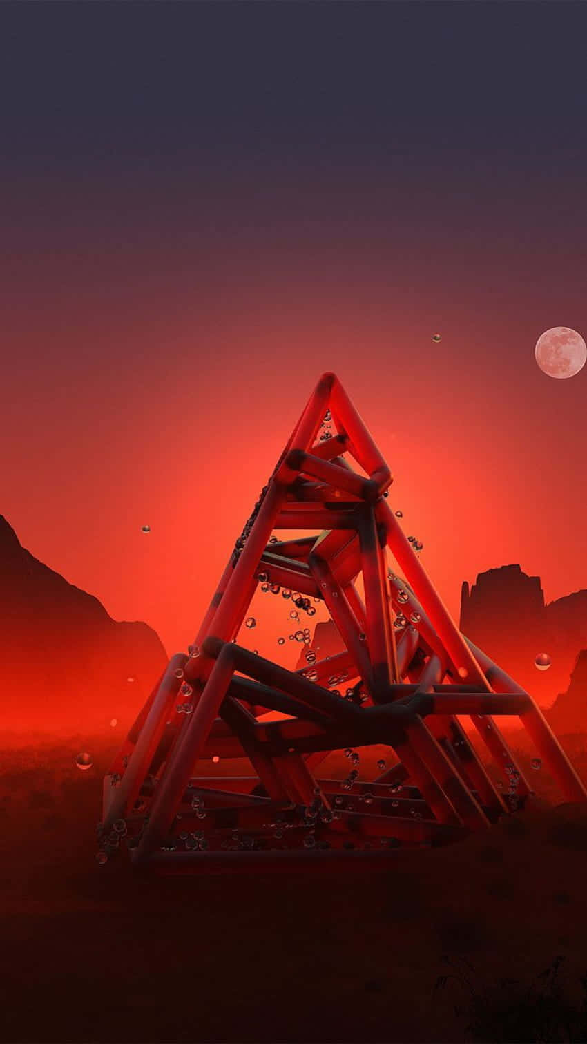 Fantasy Pyramid Of The Moon Background