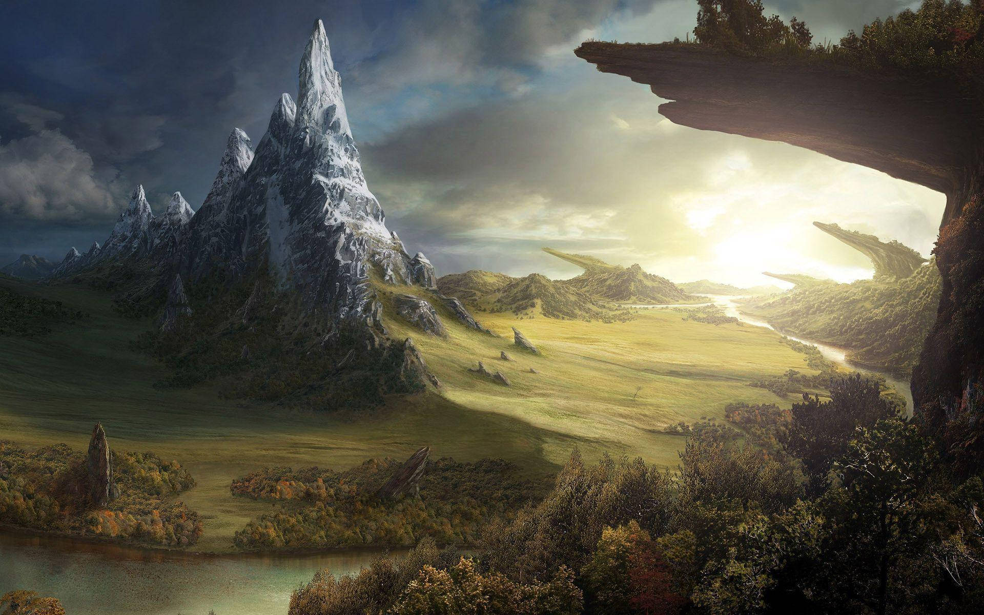 Fantasy Scenery In Dream World Background