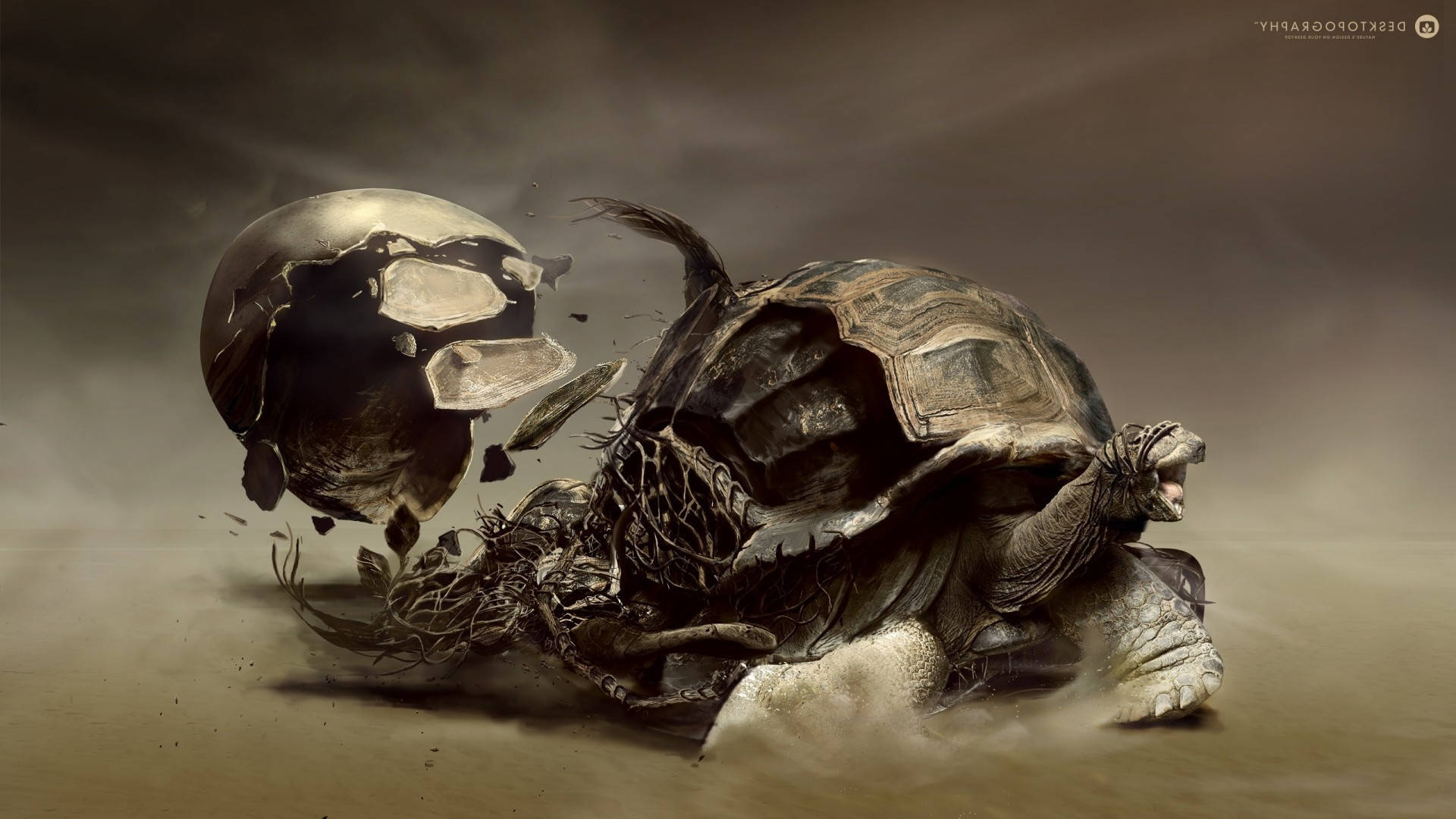 Fantasy Tortoise Digital Art Background