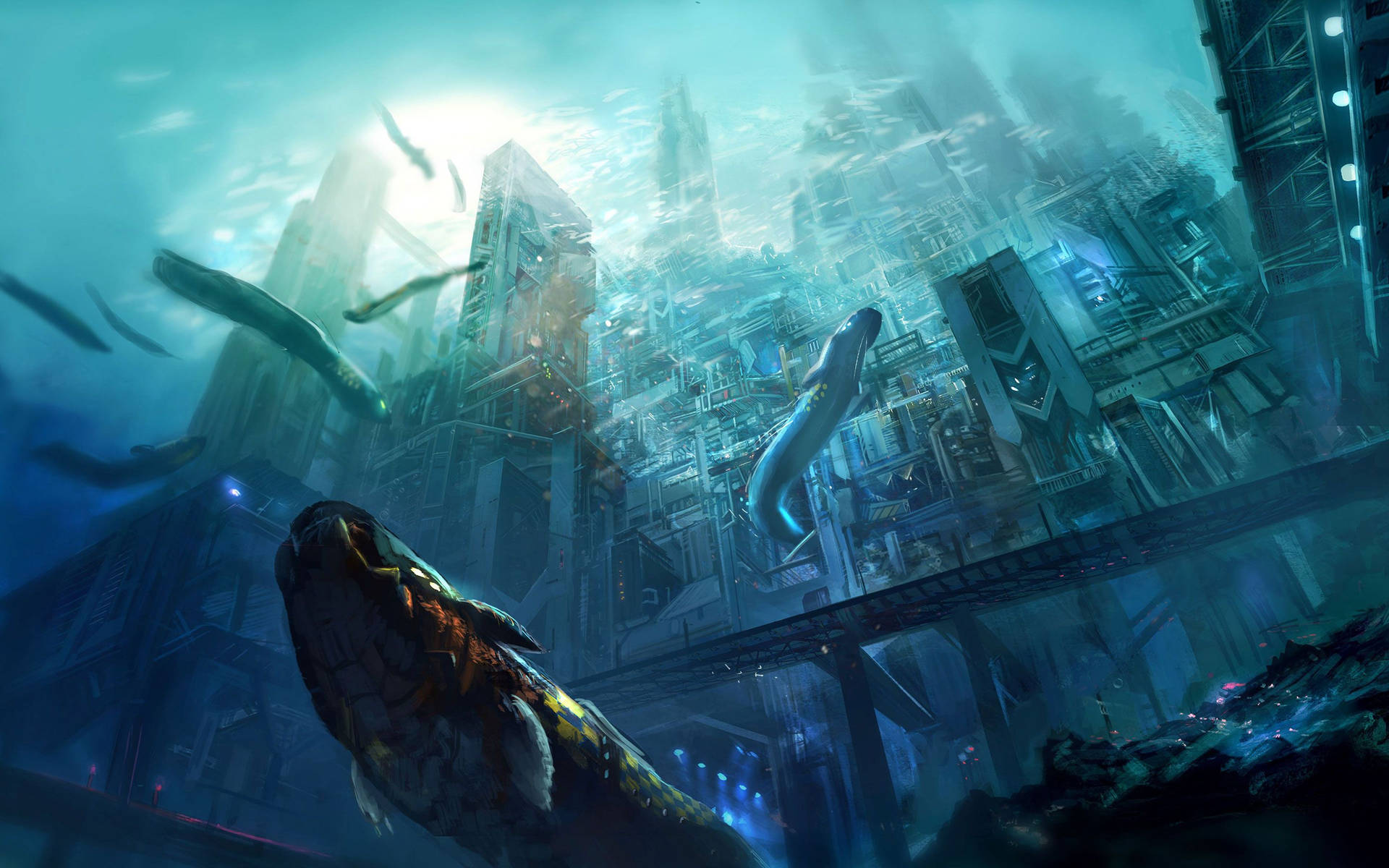 Fantasy Underwater World Background