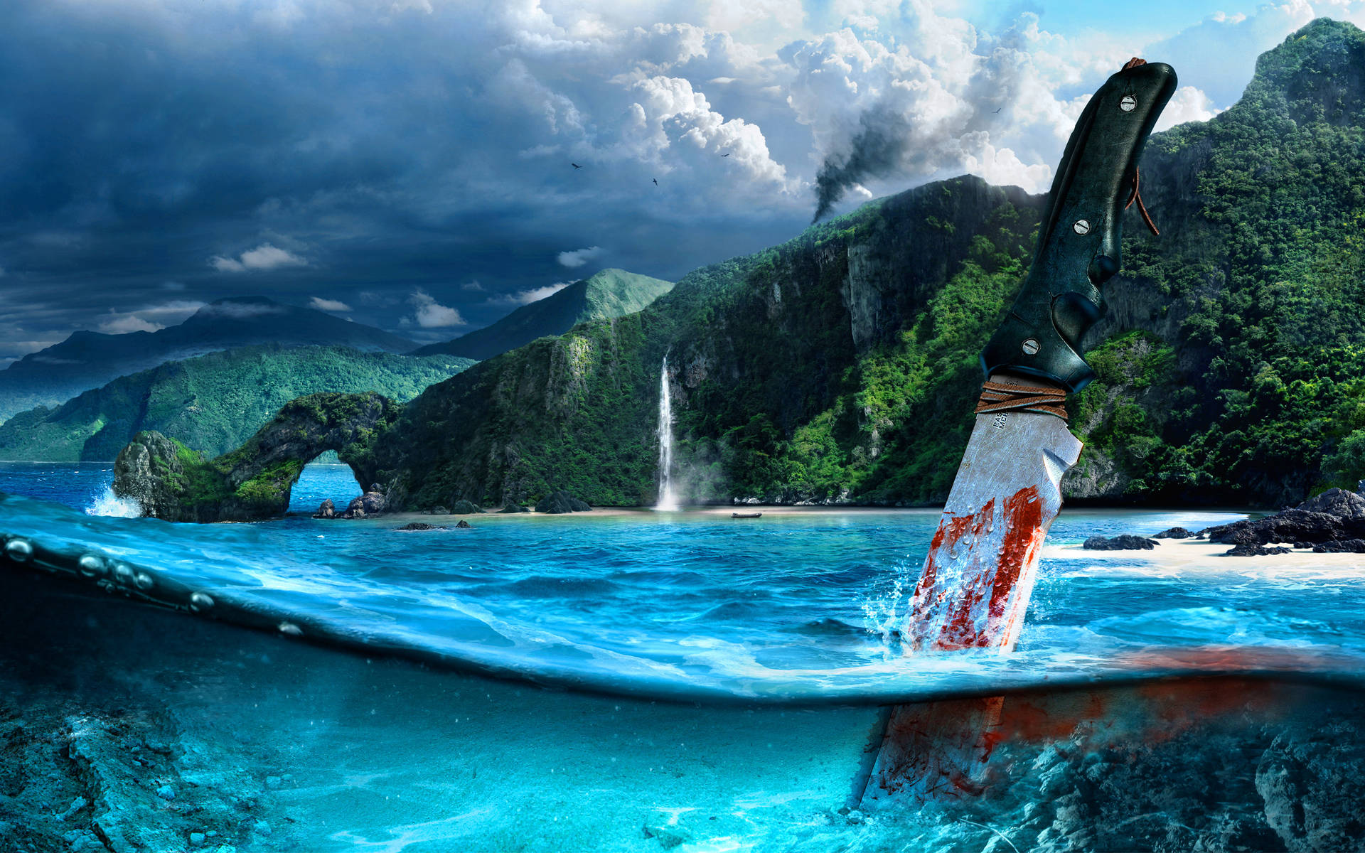 Far Cry 3 Bloody Knife Logoless Background
