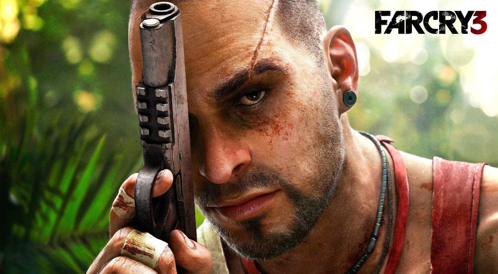 Far Cry 3 Vaas Montenegro Holding Gun Background