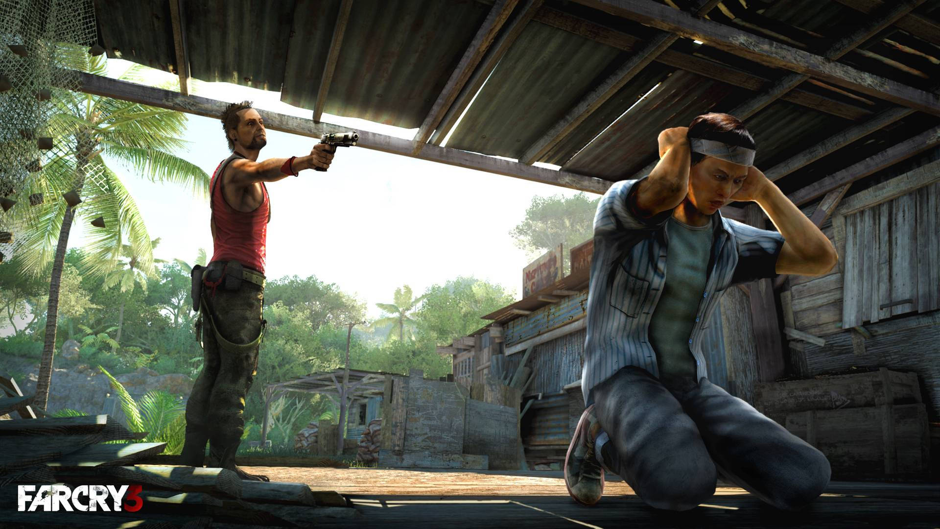 Far Cry 3 Vaas Pointing Gun Background