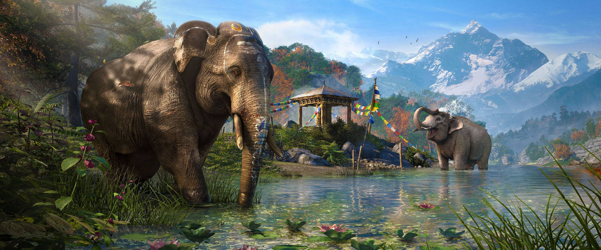 Far Cry 4 Elephant Water Hole Background