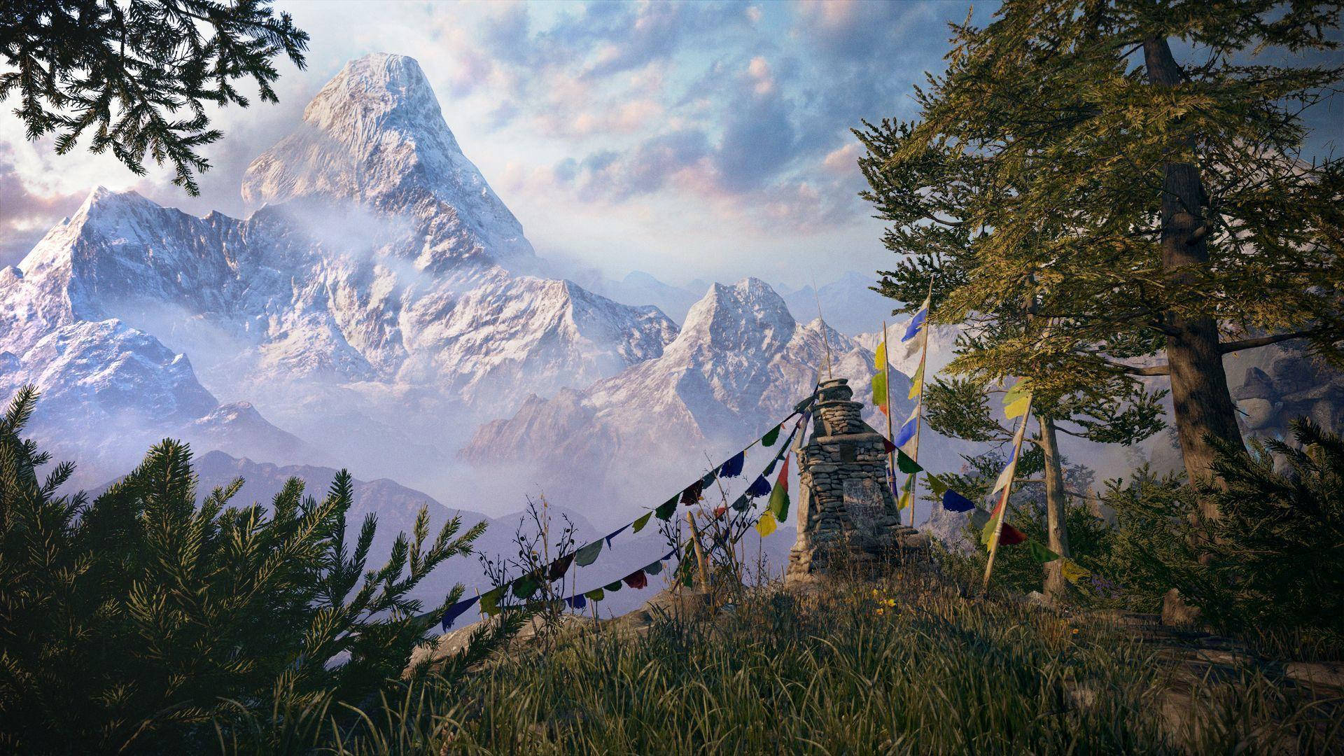 Far Cry 4 Mountain Greenery Background