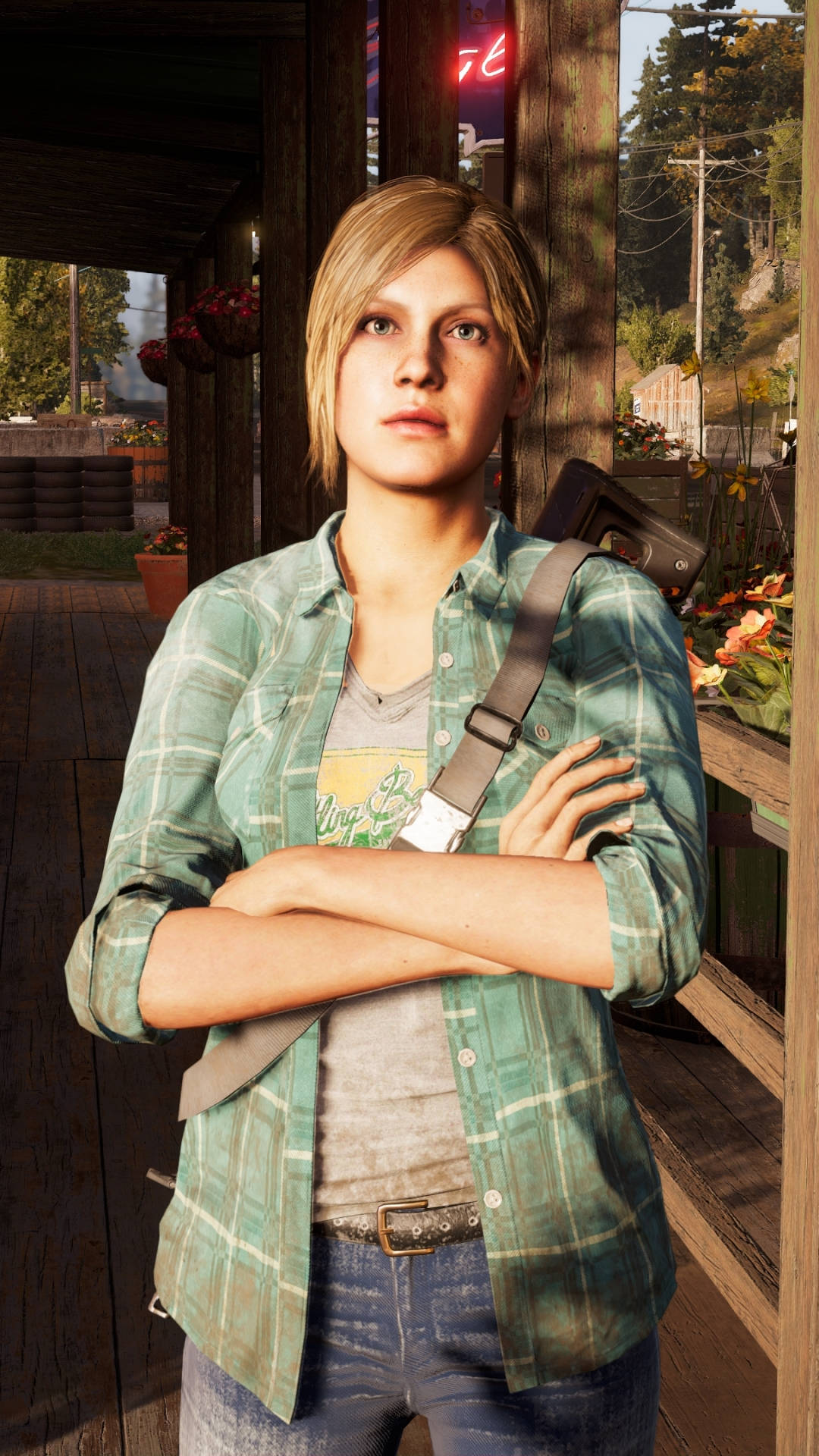 Far Cry 5 Casual Jess Bar Iphone Background