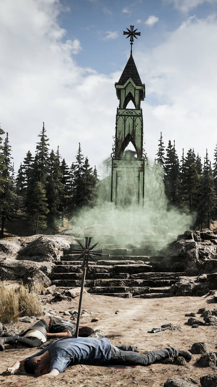 Far Cry 5 Church Tower Iphone Background