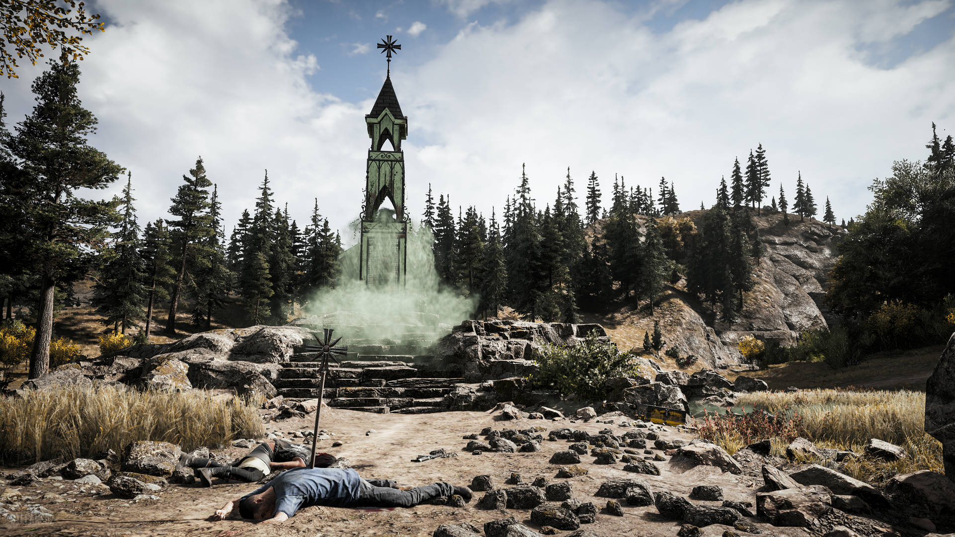 Far Cry 5- Crumbling Church In Hope County Background
