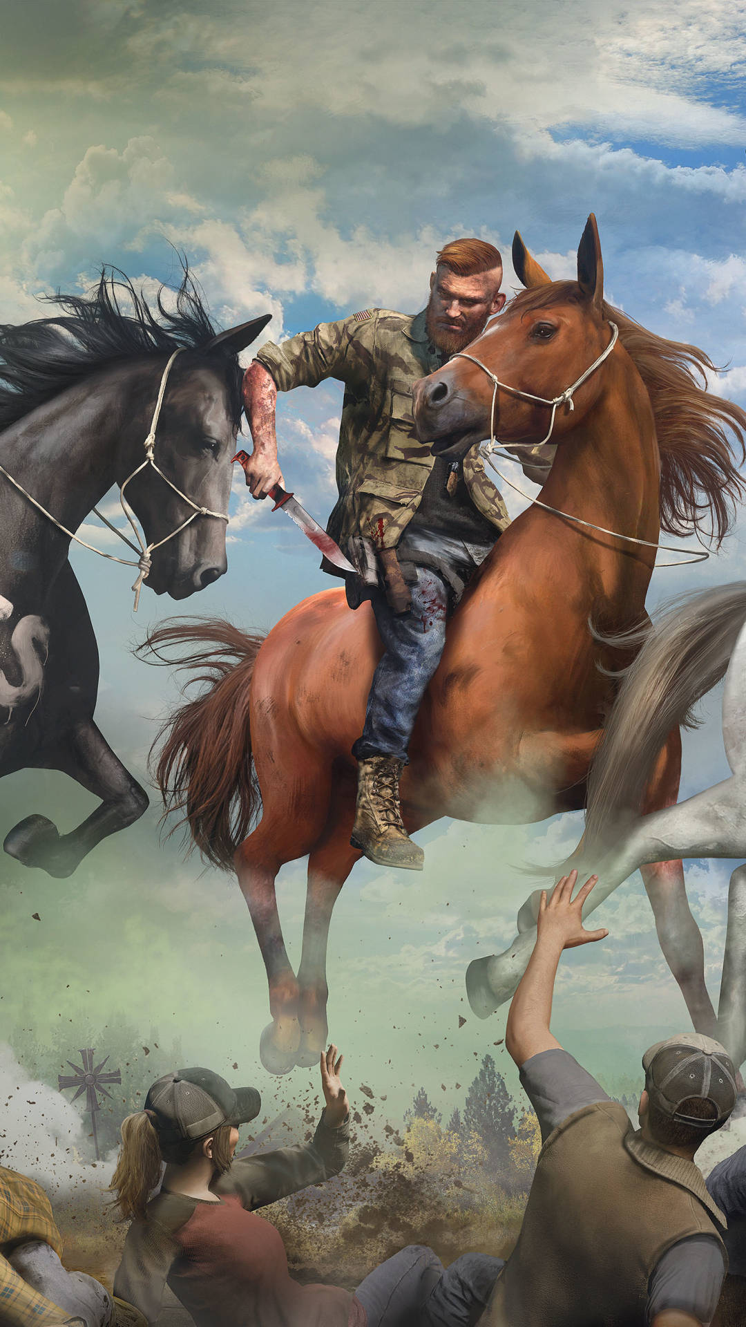 Far Cry 5 Jacob On Horse Iphone背景