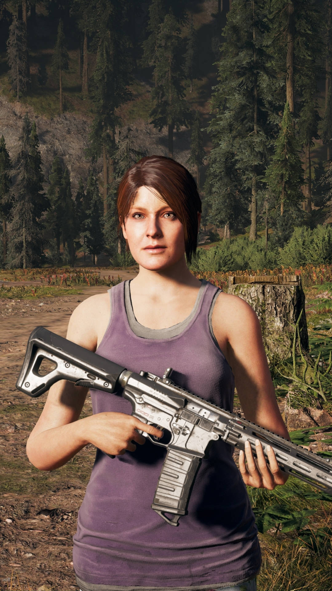 Far Cry 5 Jess Black Holding Gun Iphone