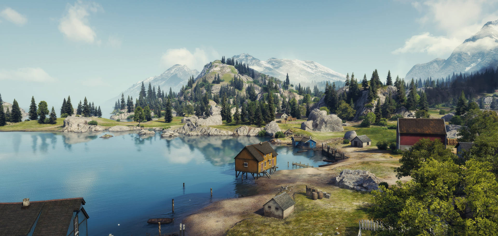 Far Cry Five Scenic Village Background