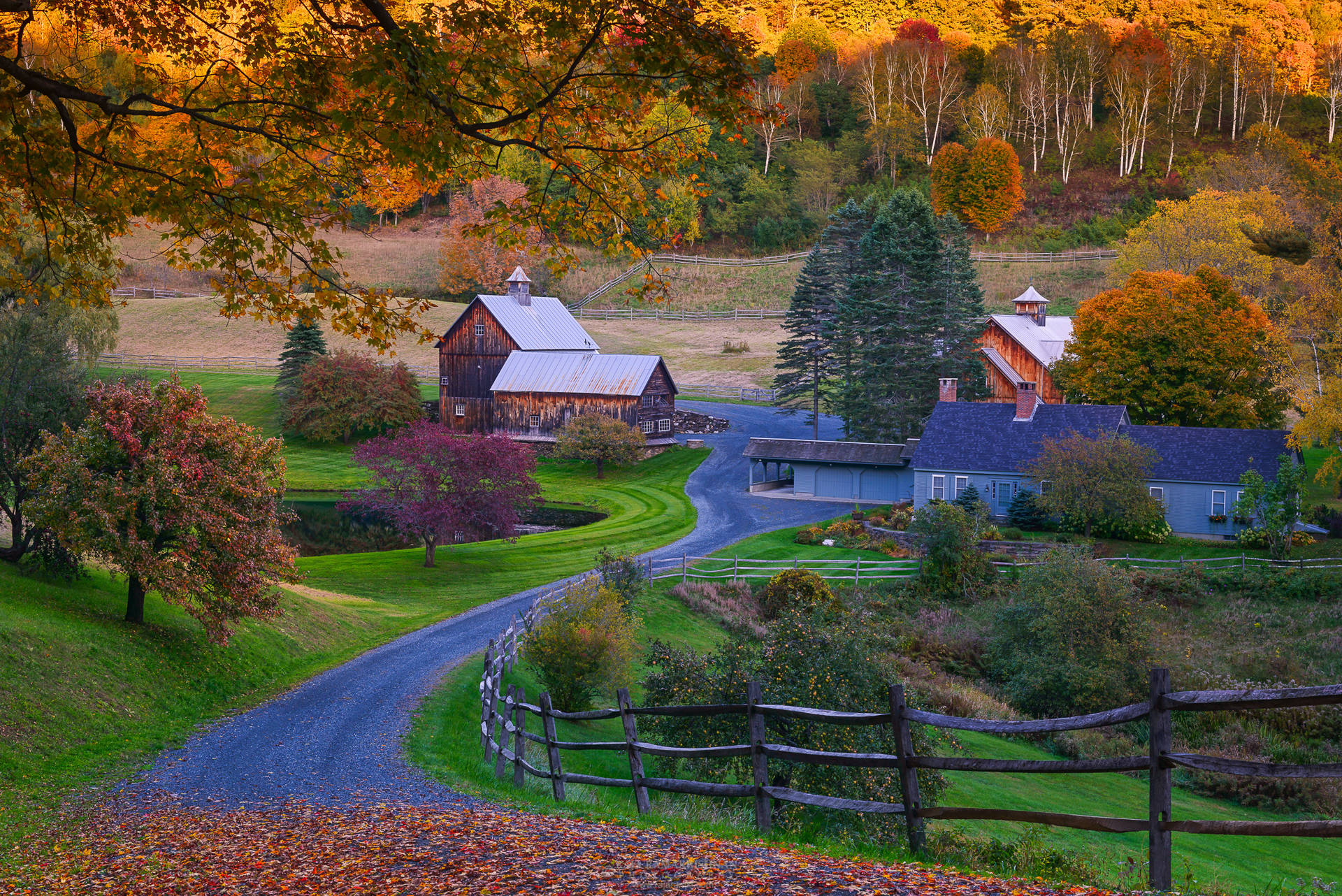 Farm Desktop Houses Background