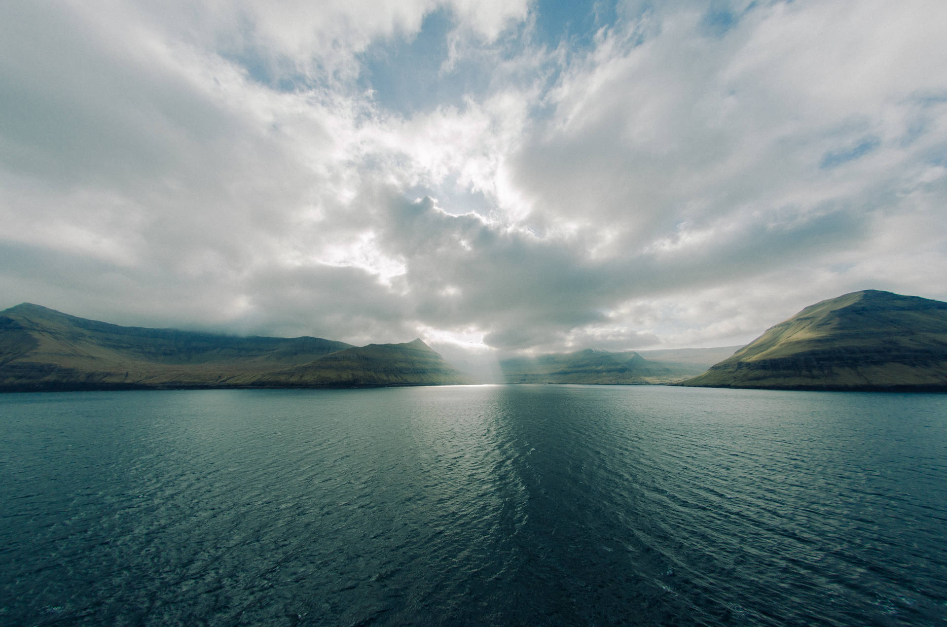 Faroe Islands Calm Ocean Background