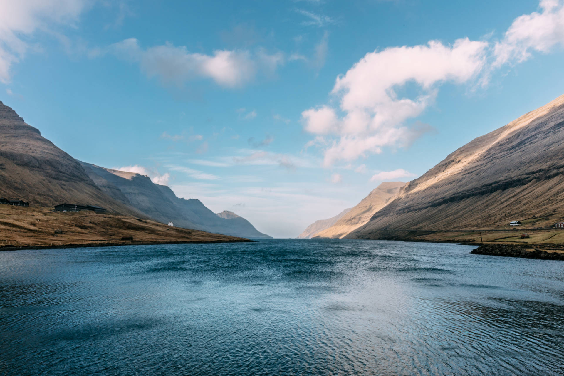 Faroe Islands Placid Lake Background
