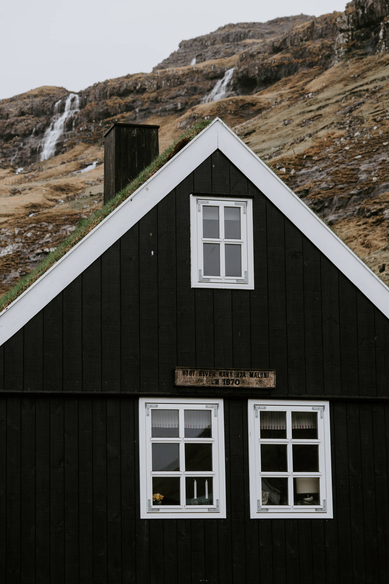 Faroe Islands Typical House Background