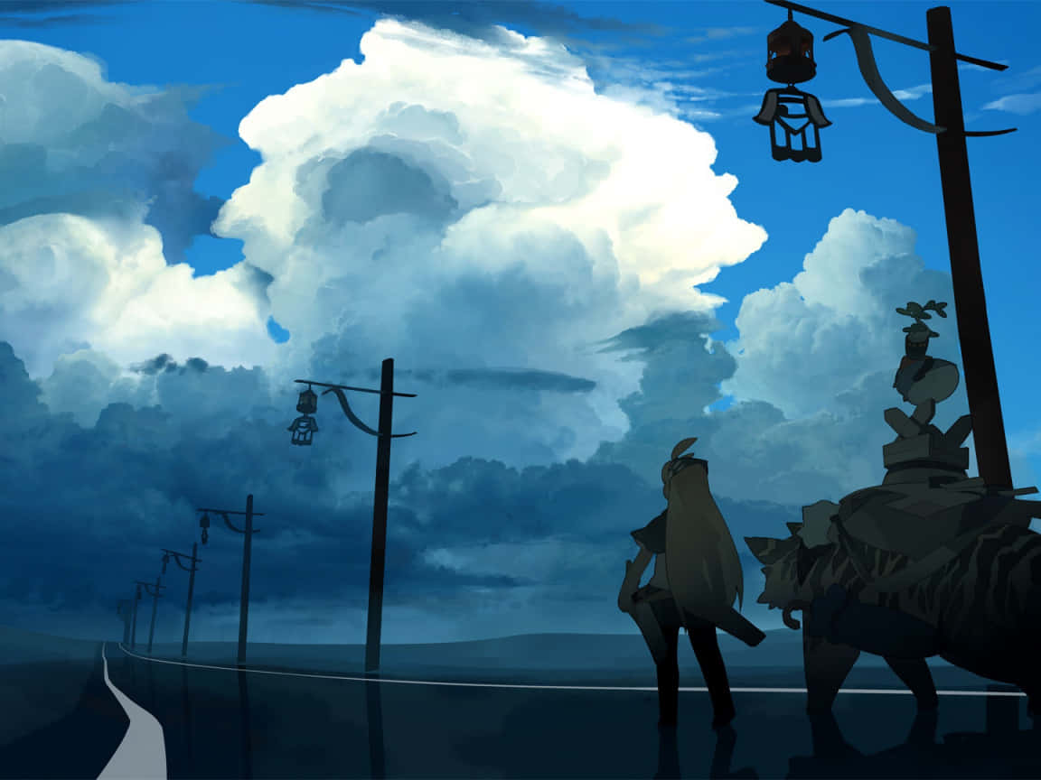 Fascinating Cloud Scene In Subtle Anime