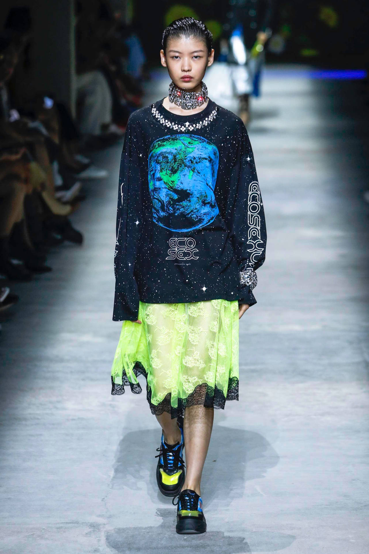 Fashion-forward Galaxy Hoodie By Christopher Kane Background