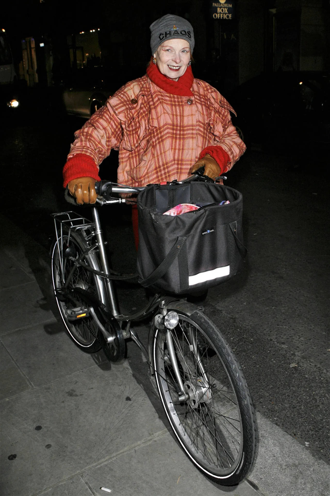 Fashion Icon Vivienne Westwood With Bicycle Background