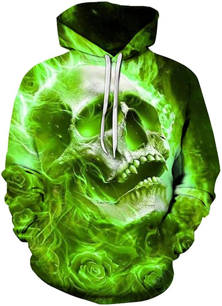 Fashionable Green Fire Skull Jacket Background