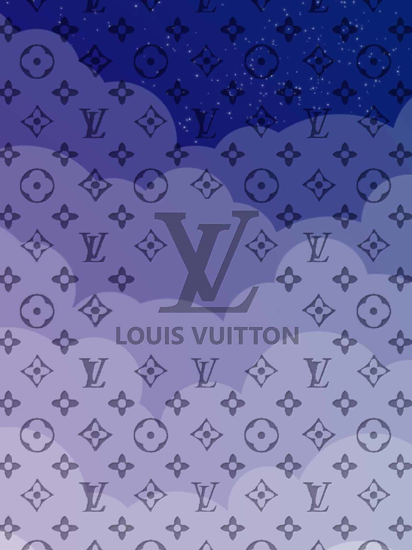 Fashionable Louis Vuitton Blue Bag Background