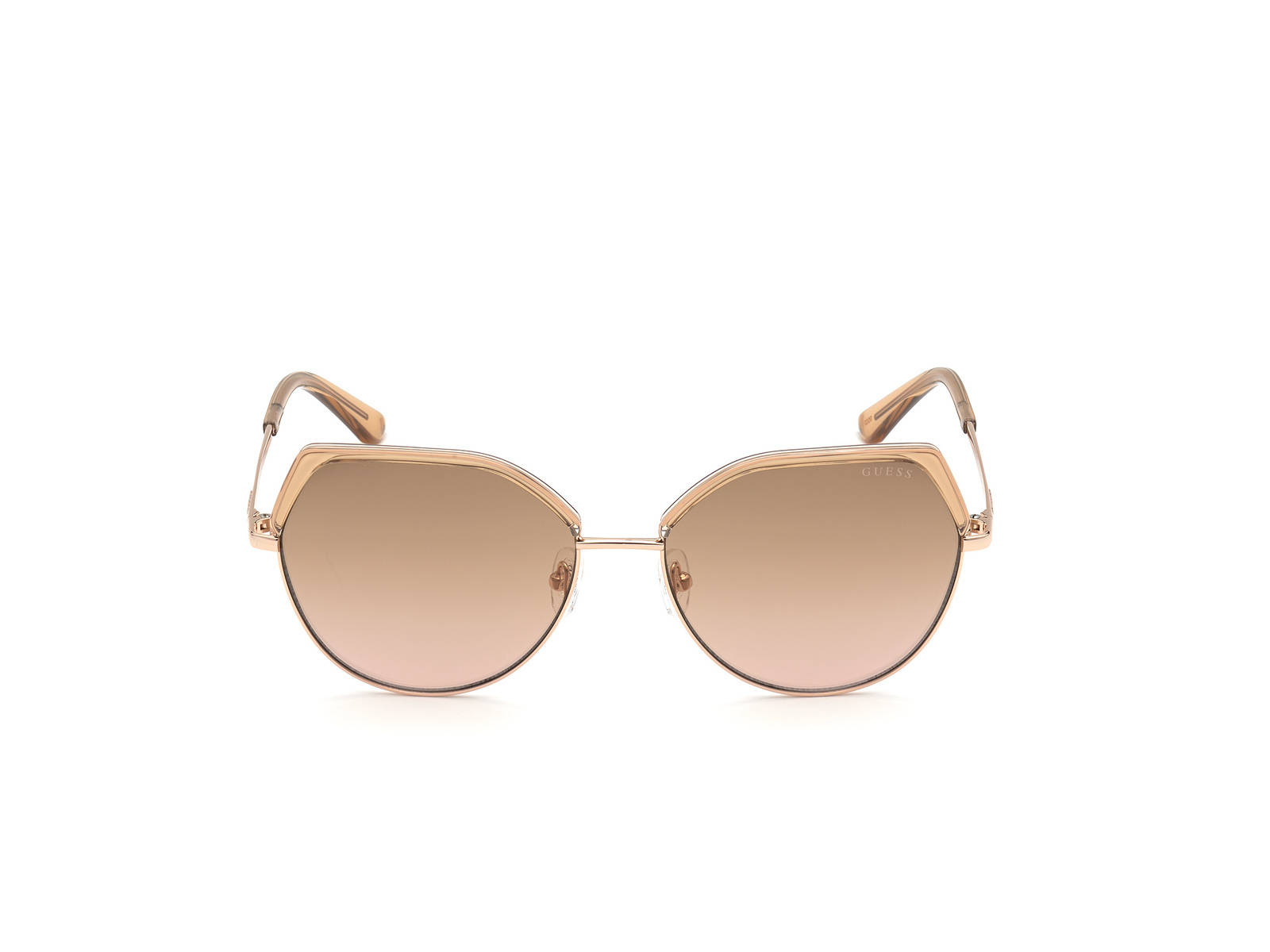 Fashionable Pair Of Guess Beige Sunglasses Background