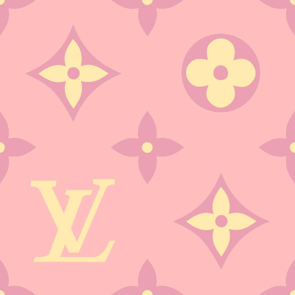 Fashionista With Pink Louis Vuitton Background