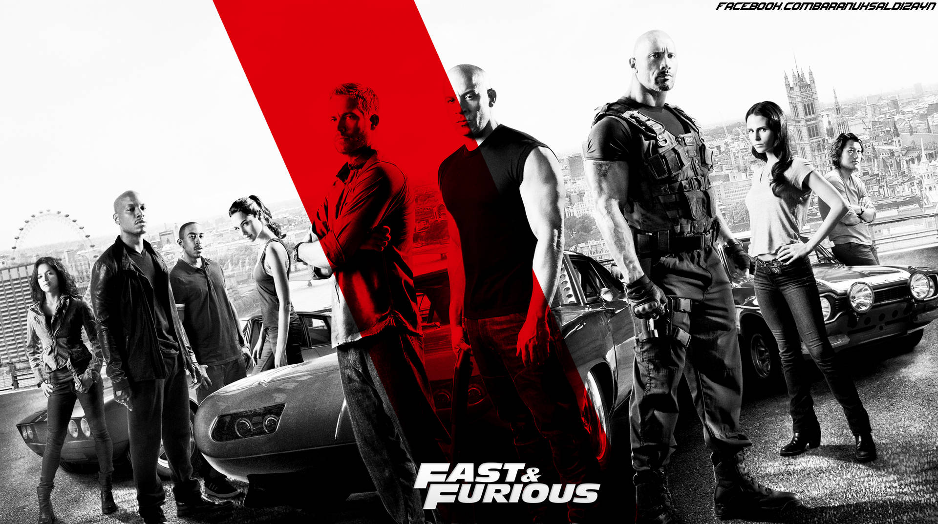 Fast And Furious Black And White Background