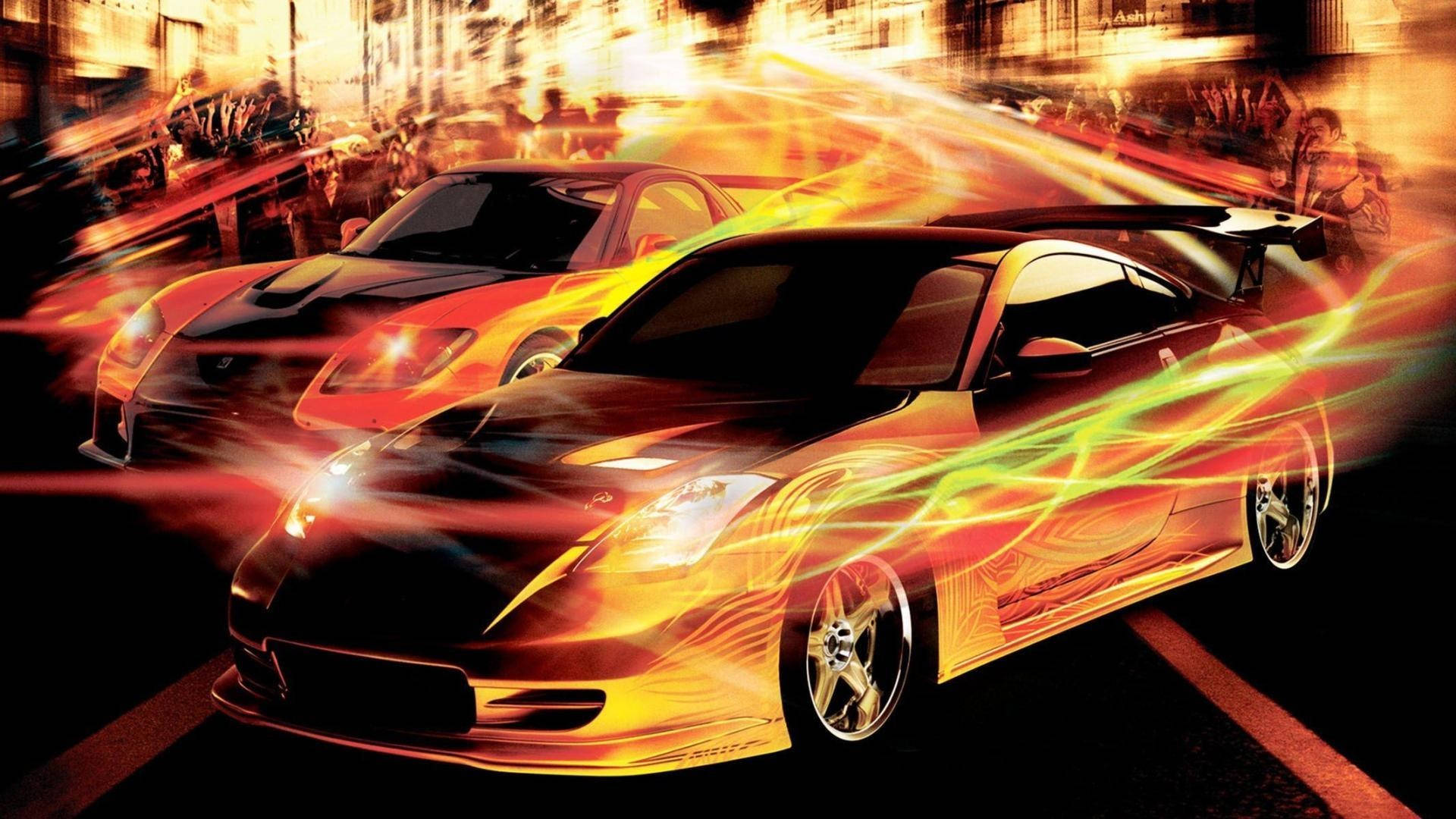 Fast And Furious Cars Yellow And Orange