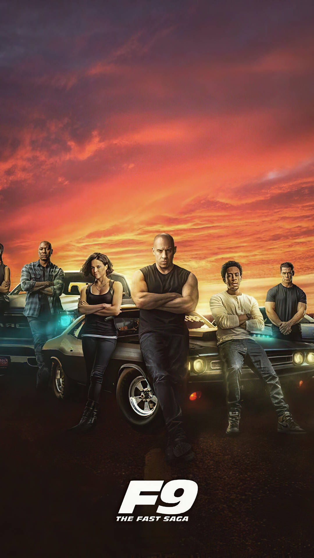 Fast And Furious Iphone 7 F9 Cast Sunset Background