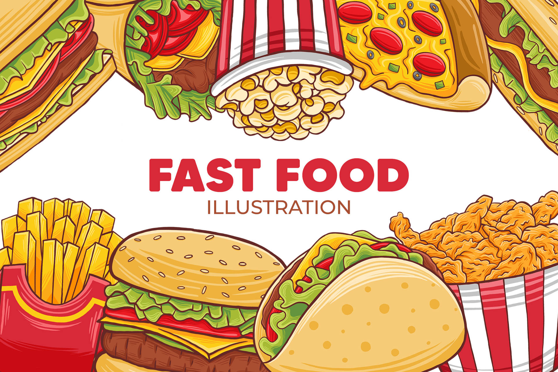 Fast Food Backdrop