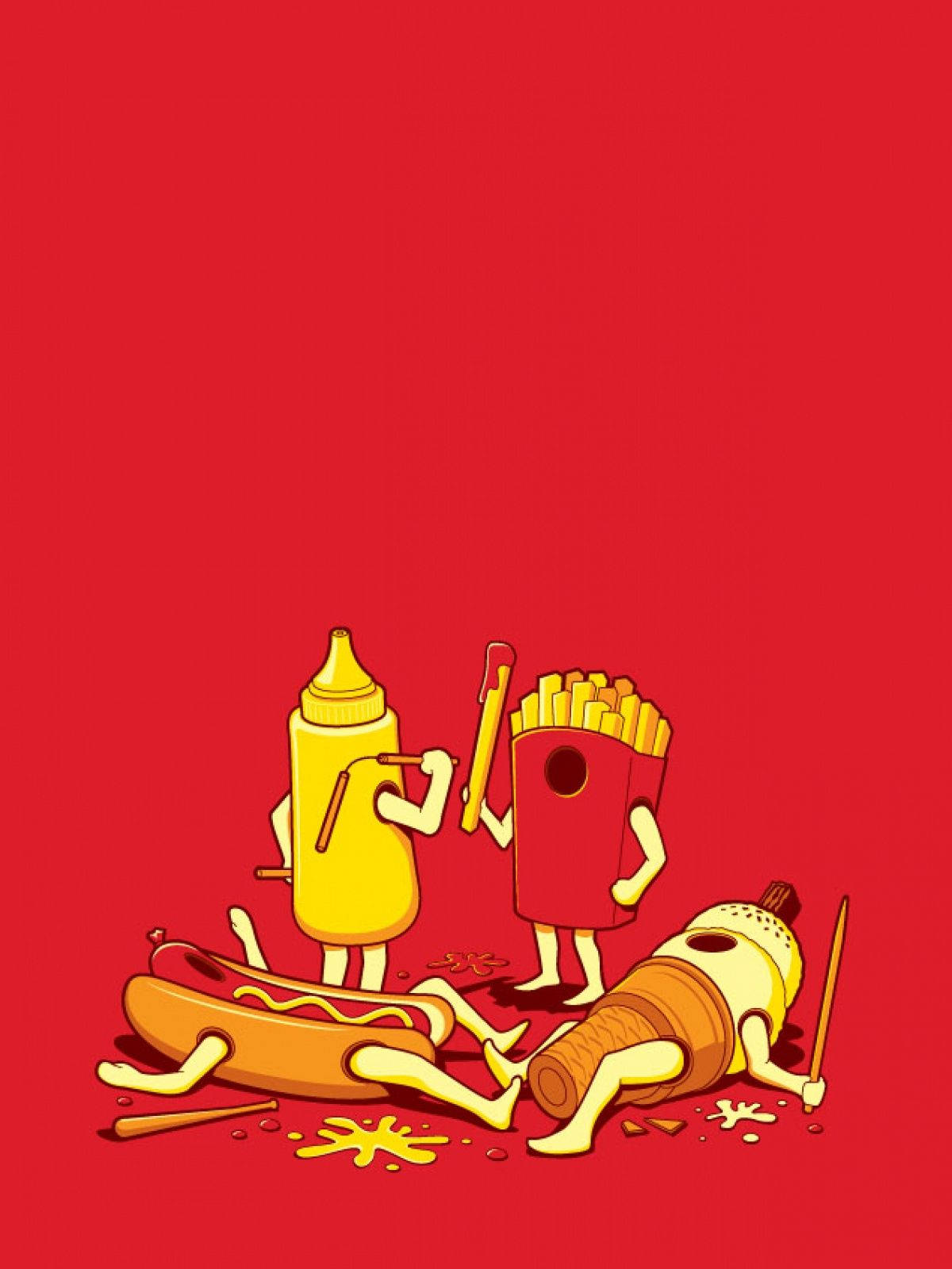 Fast Food Battle Red Background